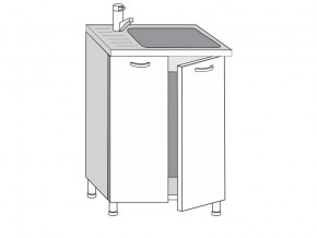 2.60.2мн Шкаф-стол на 600мм под накладную мойку с 2-мя дверцами в Туринске - turinsk.магазин96.com | фото