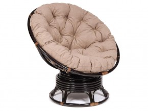 Кресло-качалка Papasan w 23/01 B с подушкой Antique brown, экошерсть Коричневый в Туринске - turinsk.магазин96.com | фото