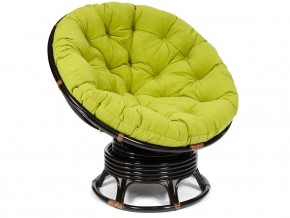 Кресло-качалка Papasan w 23/01 B с подушкой Antique brown, флок Олива в Туринске - turinsk.магазин96.com | фото