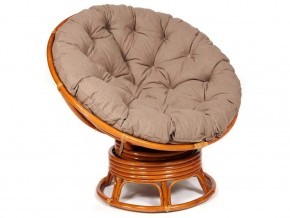 Кресло-качалка Papasan w 23/01 B с подушкой Cognac, экошерсть Коричневый в Туринске - turinsk.магазин96.com | фото