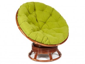 Кресло-качалка Papasan w 23/01 B с подушкой Pecan, флок Олива в Туринске - turinsk.магазин96.com | фото