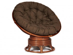 Кресло-качалка Papasan w 23/01 B с подушкой Pecan, ткань Коричневый в Туринске - turinsk.магазин96.com | фото