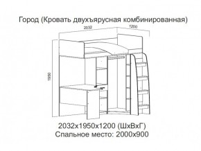 Кровать двухъярусная комбинированная в Туринске - turinsk.магазин96.com | фото