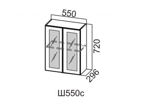 Ш550с/720 Шкаф навесной 550/720 (со стеклом) в Туринске - turinsk.магазин96.com | фото