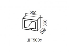 ШГ500с/360 Шкаф навесной 500/360 (горизонт. со стеклом) в Туринске - turinsk.магазин96.com | фото