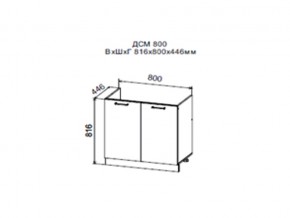 Шкаф нижний ДСМ800 под мойку в Туринске - turinsk.магазин96.com | фото